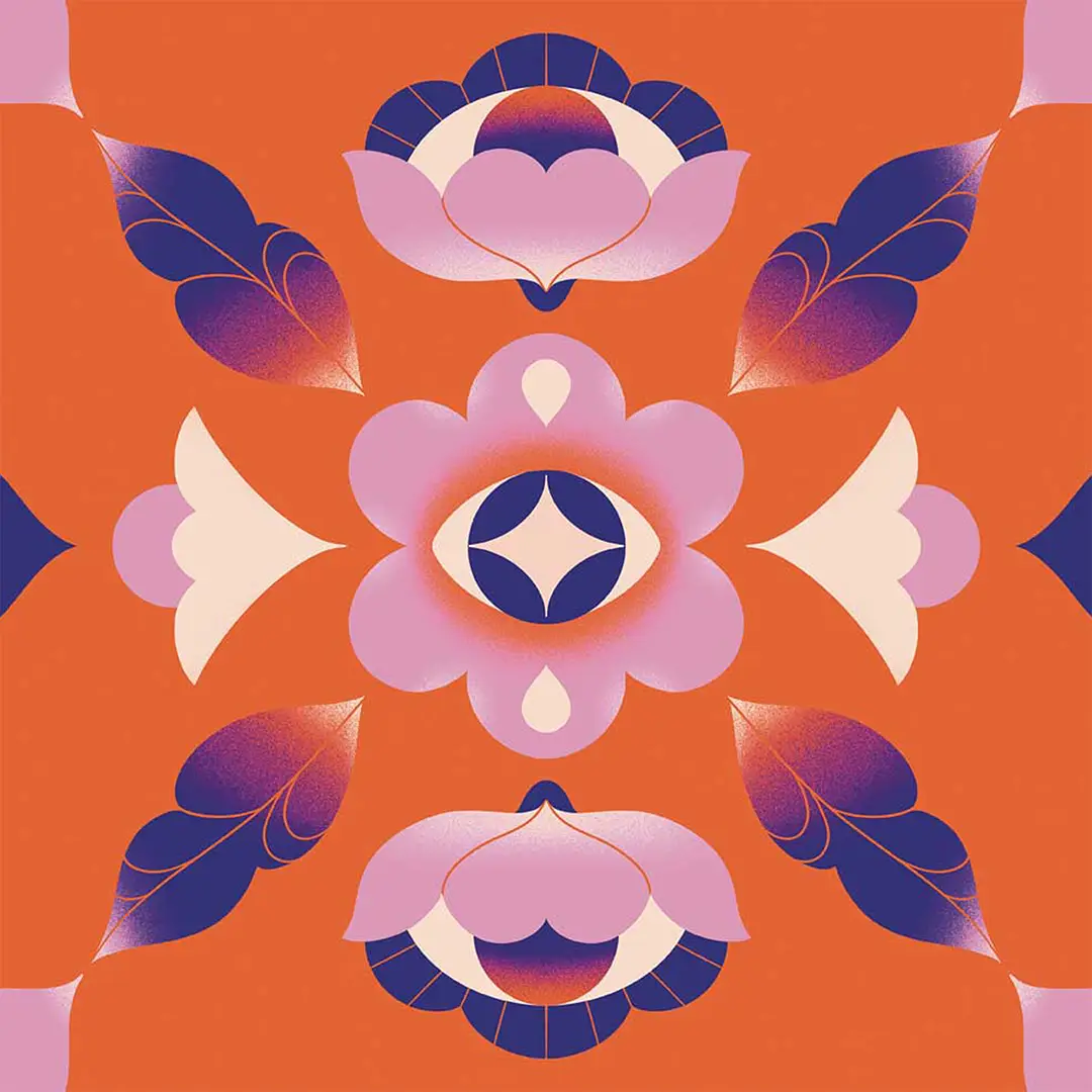 Podkładki No rain no flowers pomarańczowy 20x20 cm