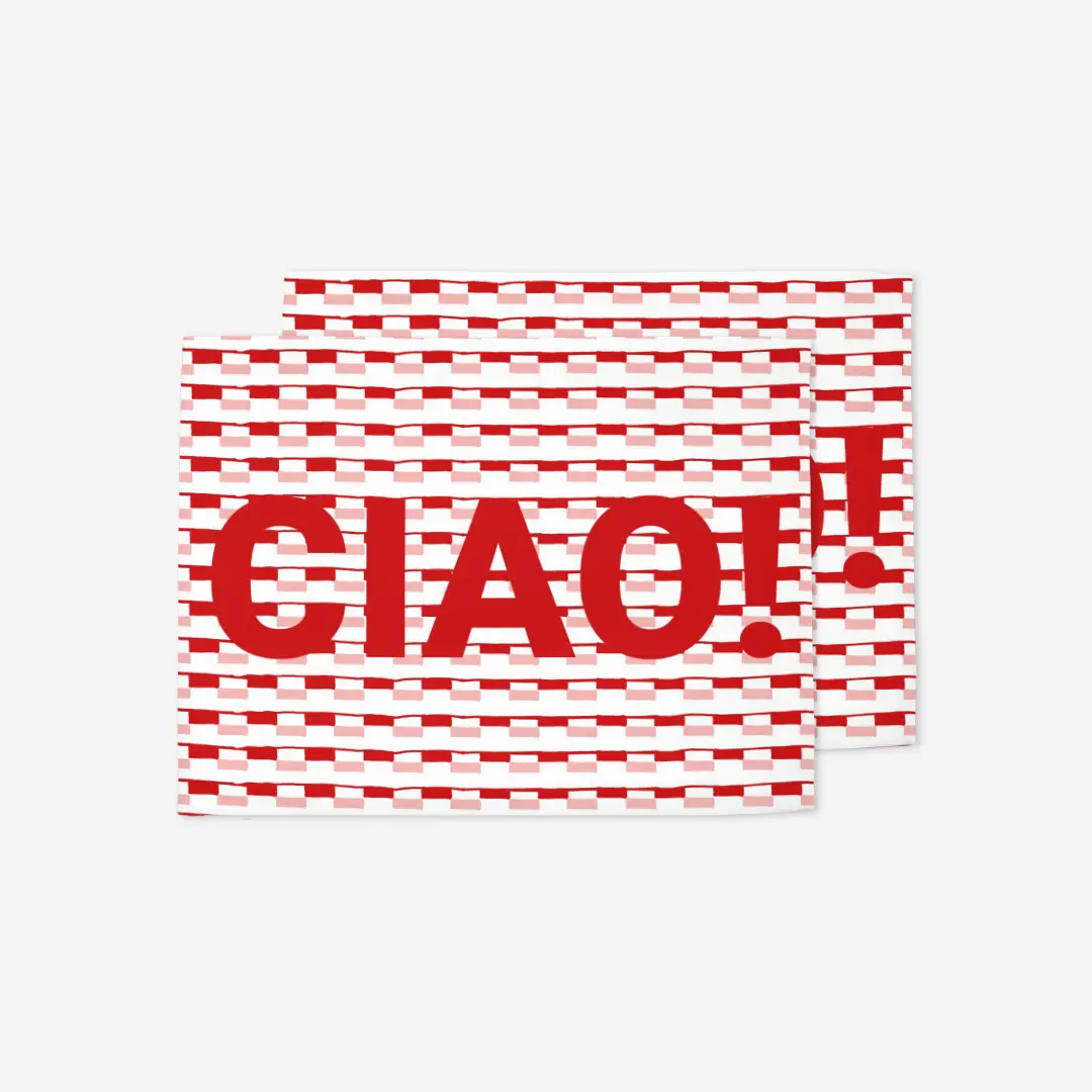 Podkładki - Ciao czerwone