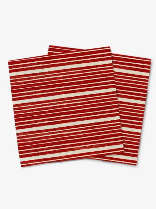 Serwetki Czerwone paski 40x40 cm