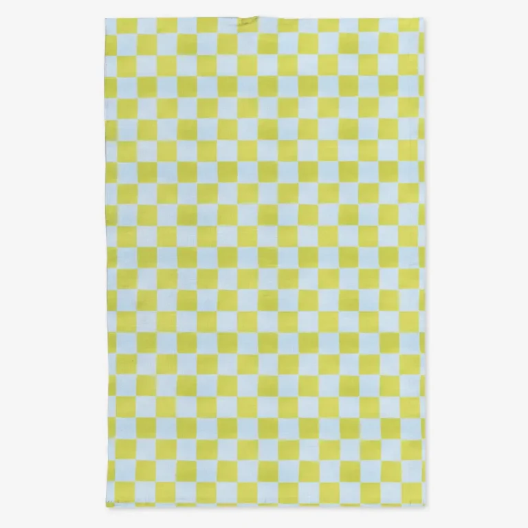 Ręcznik kuchenny zielono błękitna krata 50x70 cm