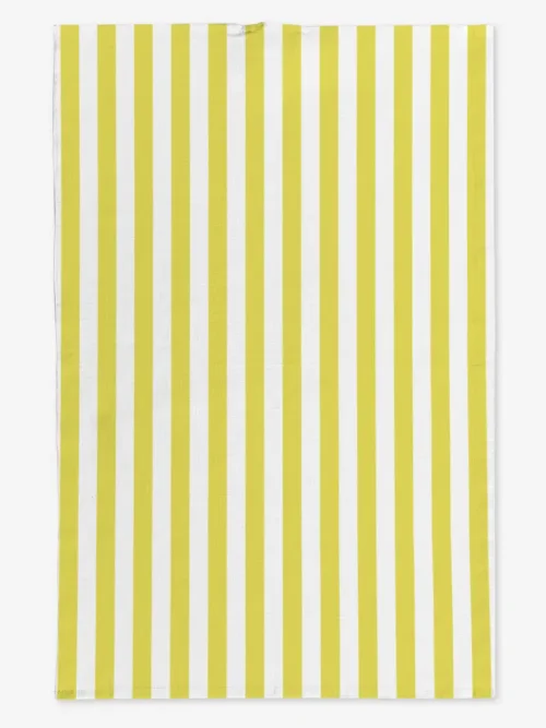 Ręcznik kuchenny ź&oacute;łte paski 2 cm 50x70 cm