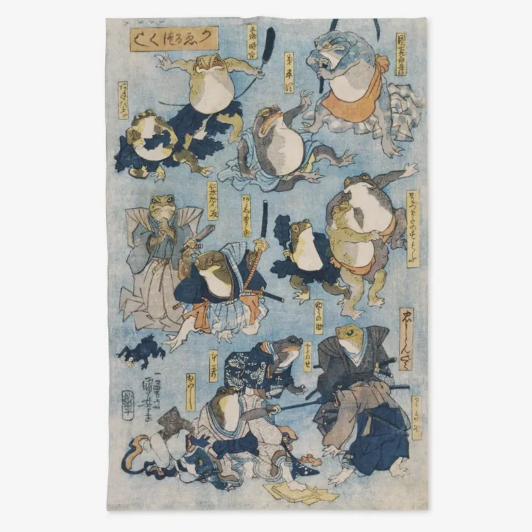 Ręcznik kuchenny żaby kabuki 50x70 cm