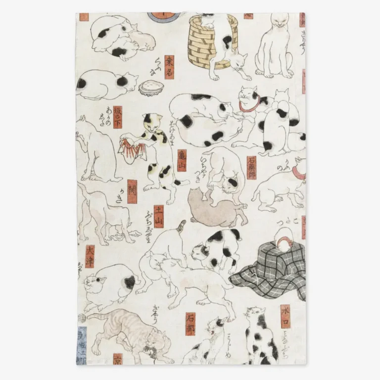 Ręcznik kuchenny japońskie kotki 50x70 cm