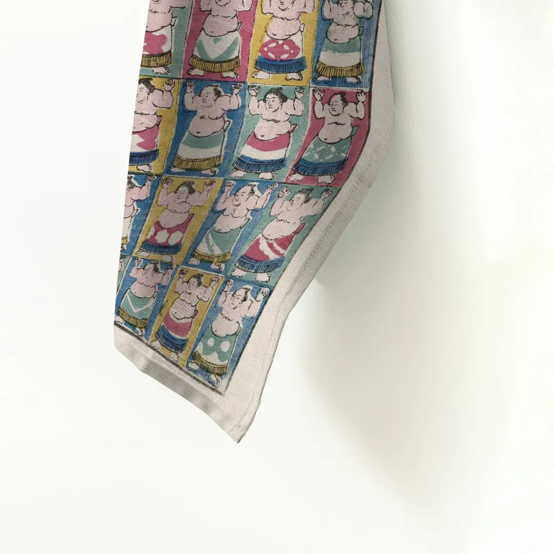 Ręcznik kuchenny - Zawodnicy sumo - Ukiyo-e - obrazek 3