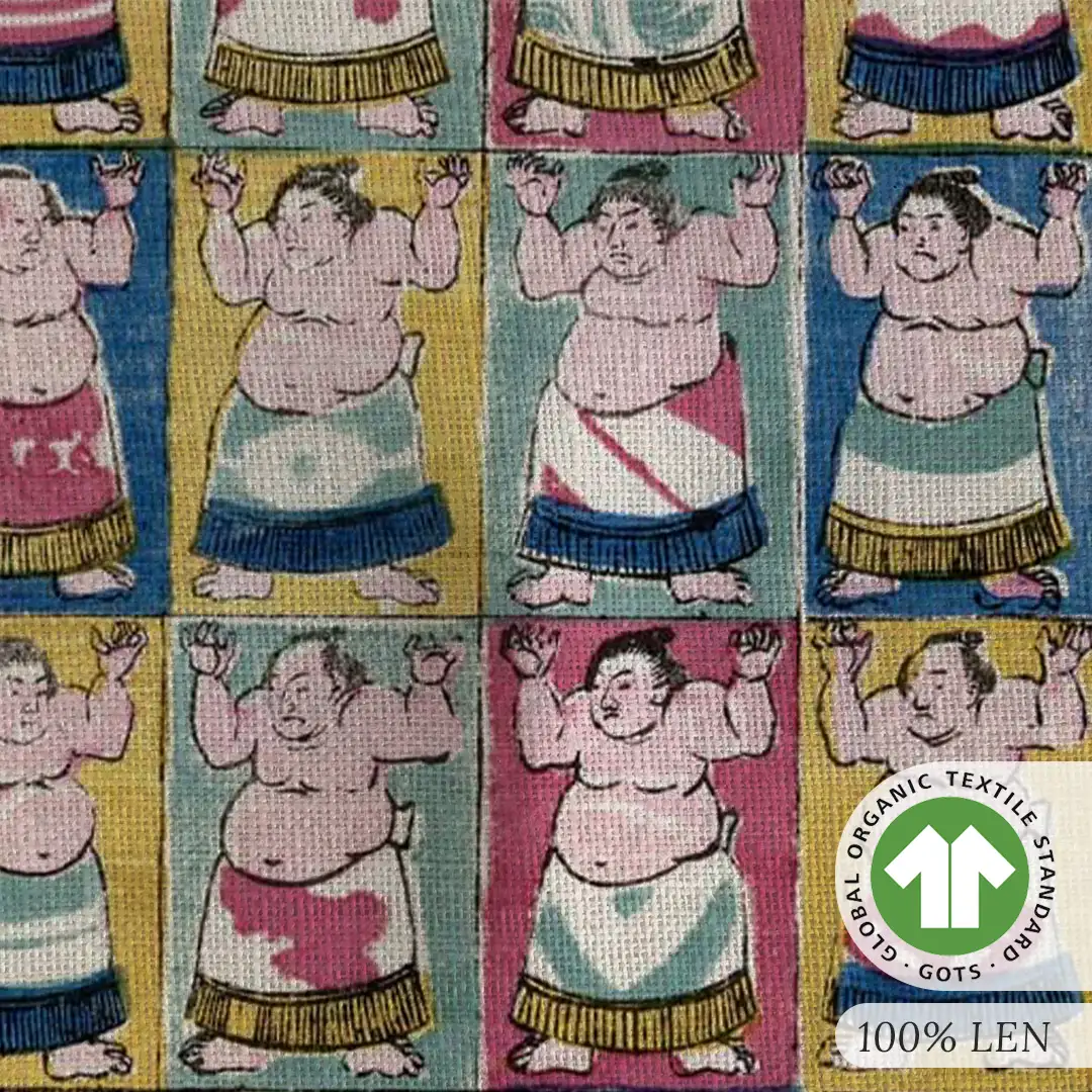 Ręcznik kuchenny - Zawodnicy sumo - Ukiyo-e - obrazek 3