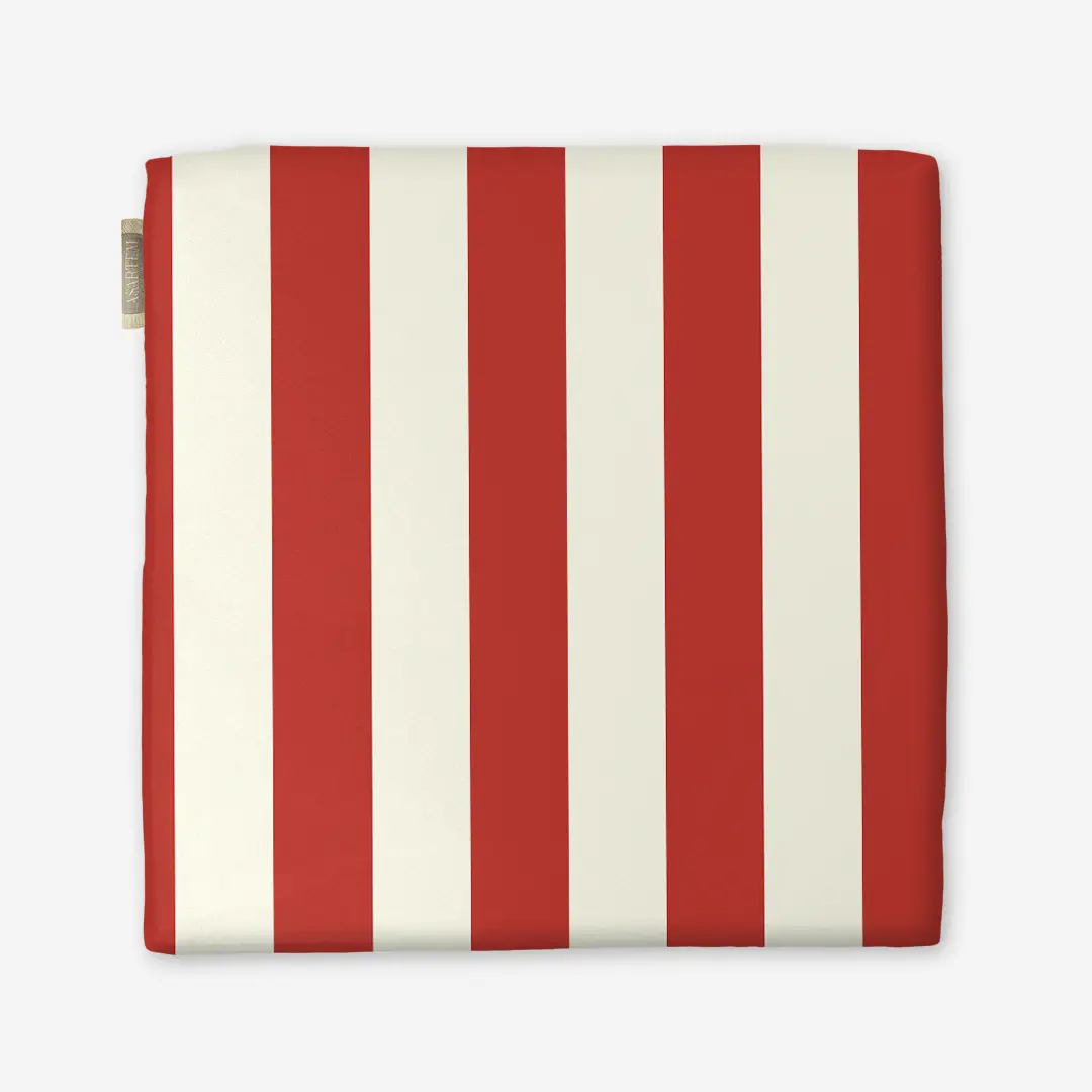 Poduszka świąteczna na krzesło klasyczne czerwone pasy 40x40 cm