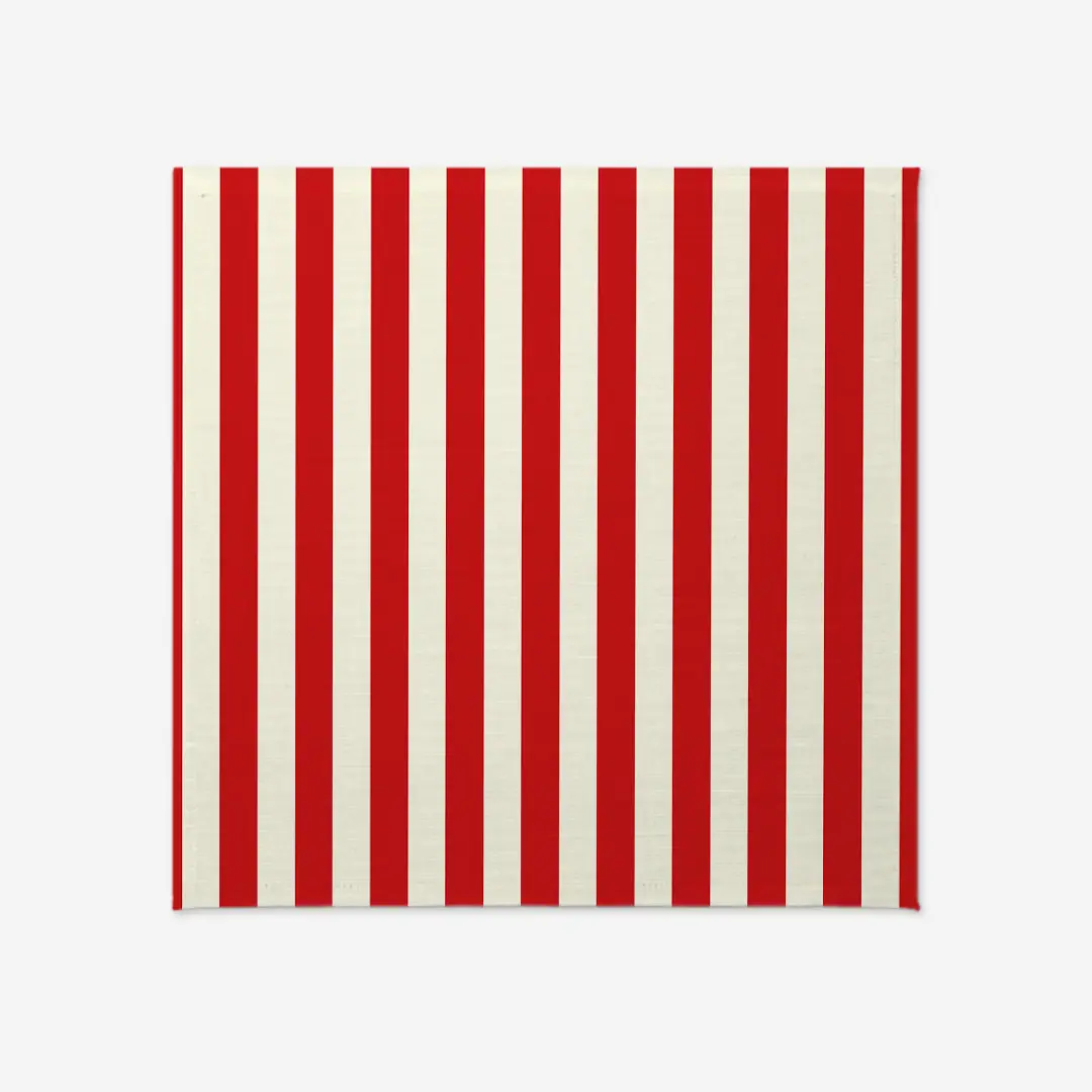 Obrus świąteczny klasyczne czerwone pasy 100x100 cm