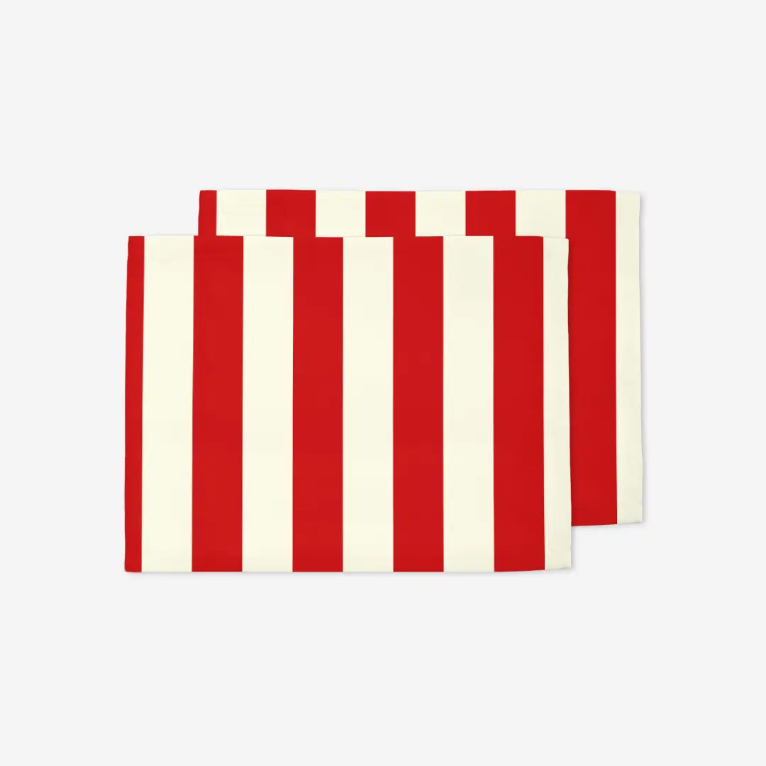 Podkładki świąteczne klasyczne czerwone pasy 35x45 cm