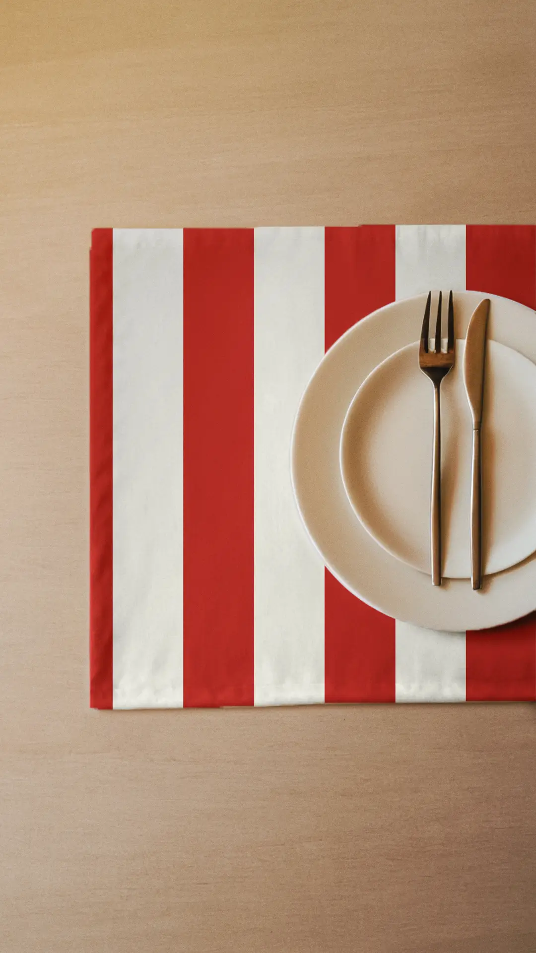 Podkładki świąteczne klasyczne czerwone pasy 35x45 cm