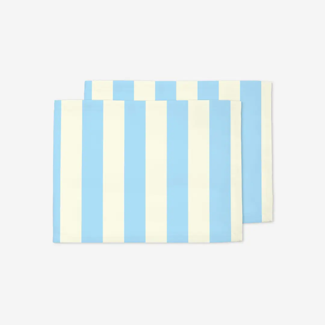Podkładki świąteczne klasyczne błękitne pasy 35x45 cm