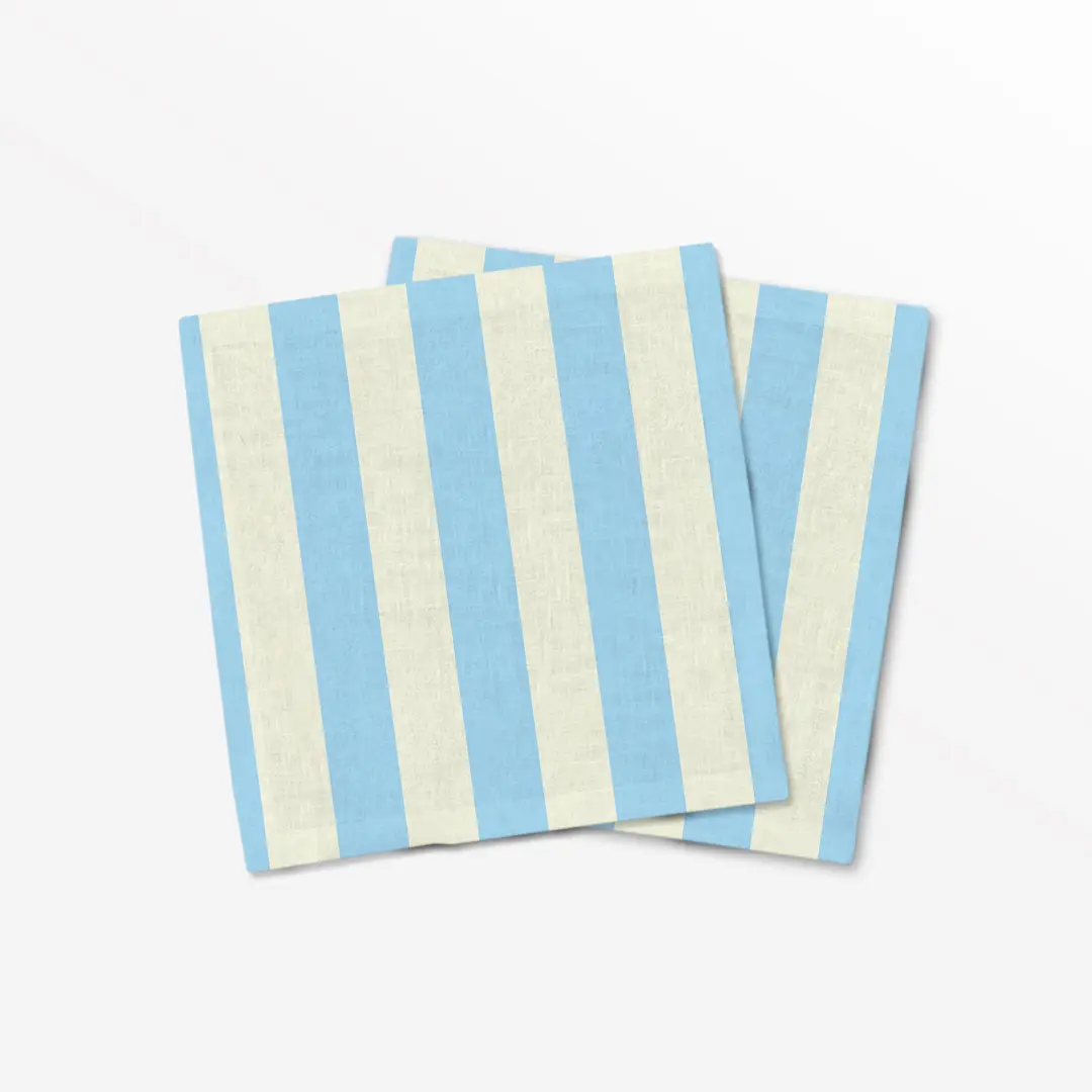 Serwetki świąteczne klasyczne błękitne pasy 40x40 cm