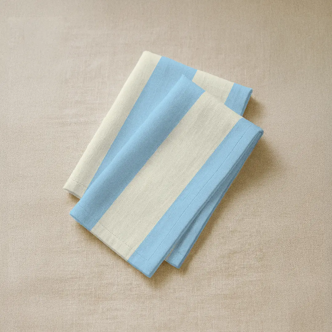 Serwetki świąteczne klasyczne błękitne pasy 40x40 cm