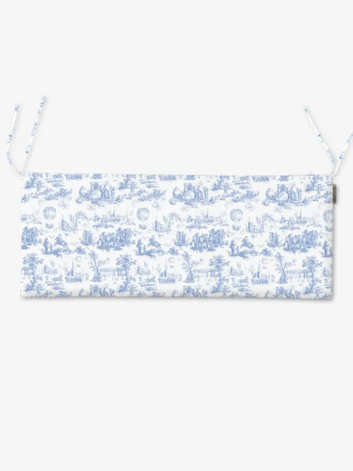 Poduszka na ławkę Niebieski Toile de Jouy 48x120 cm