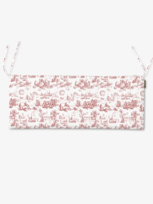 Poduszka na ławkę Czerwony Toile de Jouy 48x120 cm