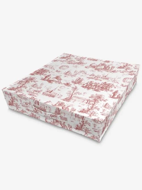 Poduszka na podłogę Czerwony Toile de Jouy 50x50 cm