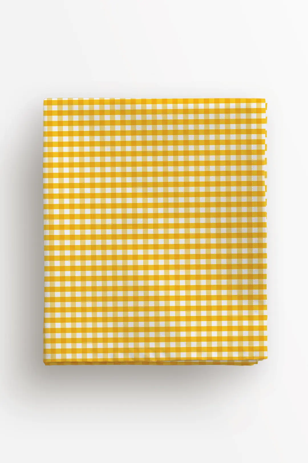 Obrus żółta kratka 100x100 cm