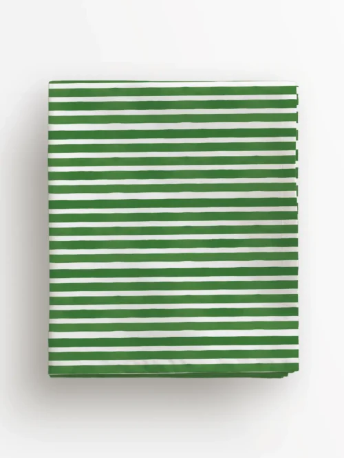Obrus zielone paski 100x100 cm
