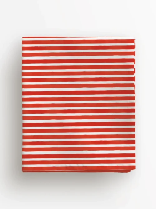 Obrus czerwone paski 100x100 cm