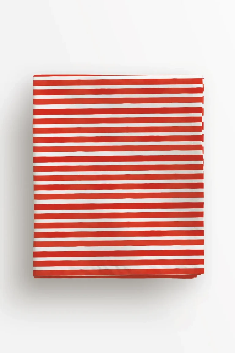 Obrus czerwone paski 100x100 cm