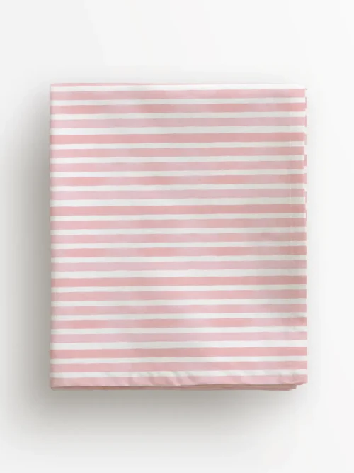 Obrus różowe paski 100x100 cm