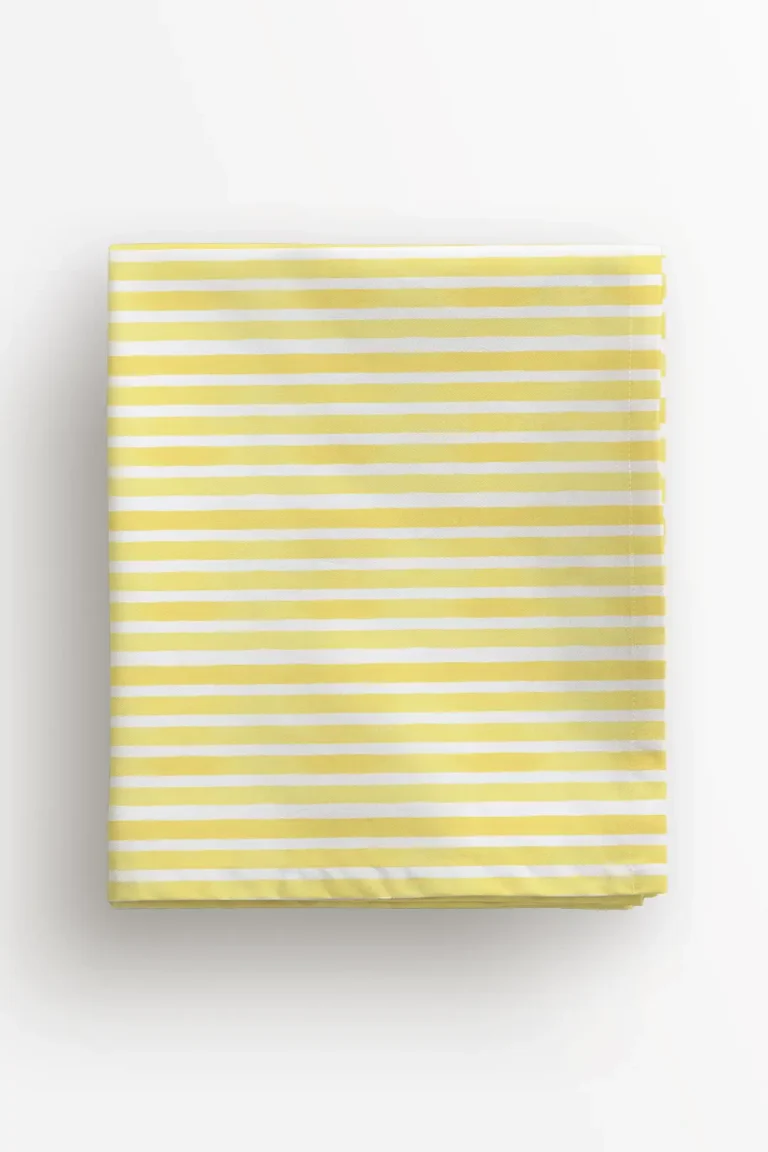 Obrus żółte paski 100x100 cm