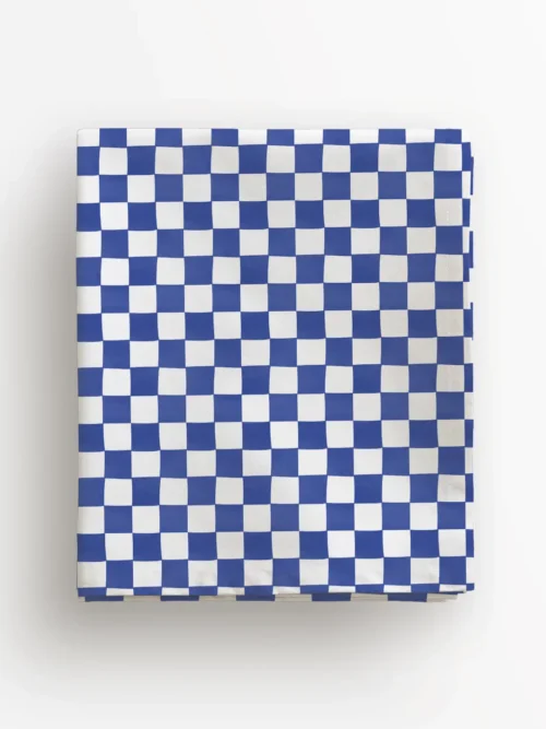 Obrus niebieska krata 100x100 cm