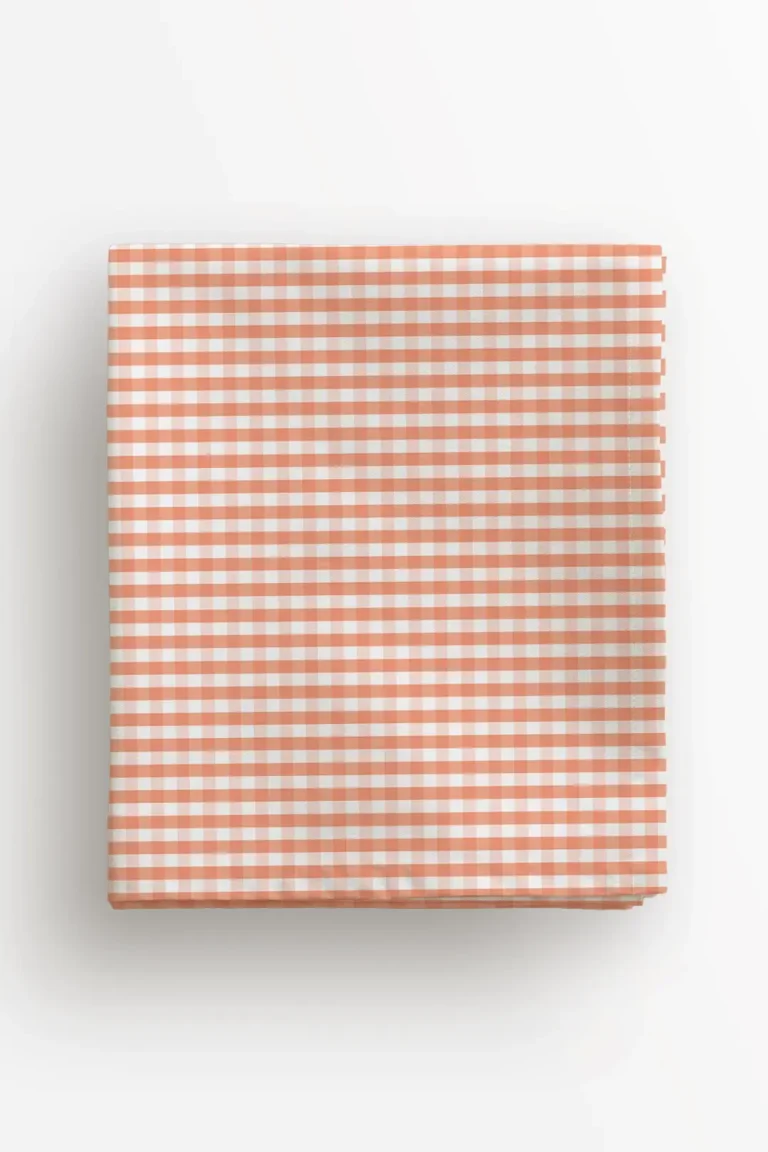 Obrus brzoskwiniowa kratka 100x100 cm