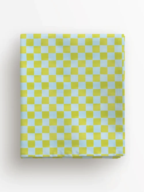 Obrus zielono błękitna krata 100x100 cm