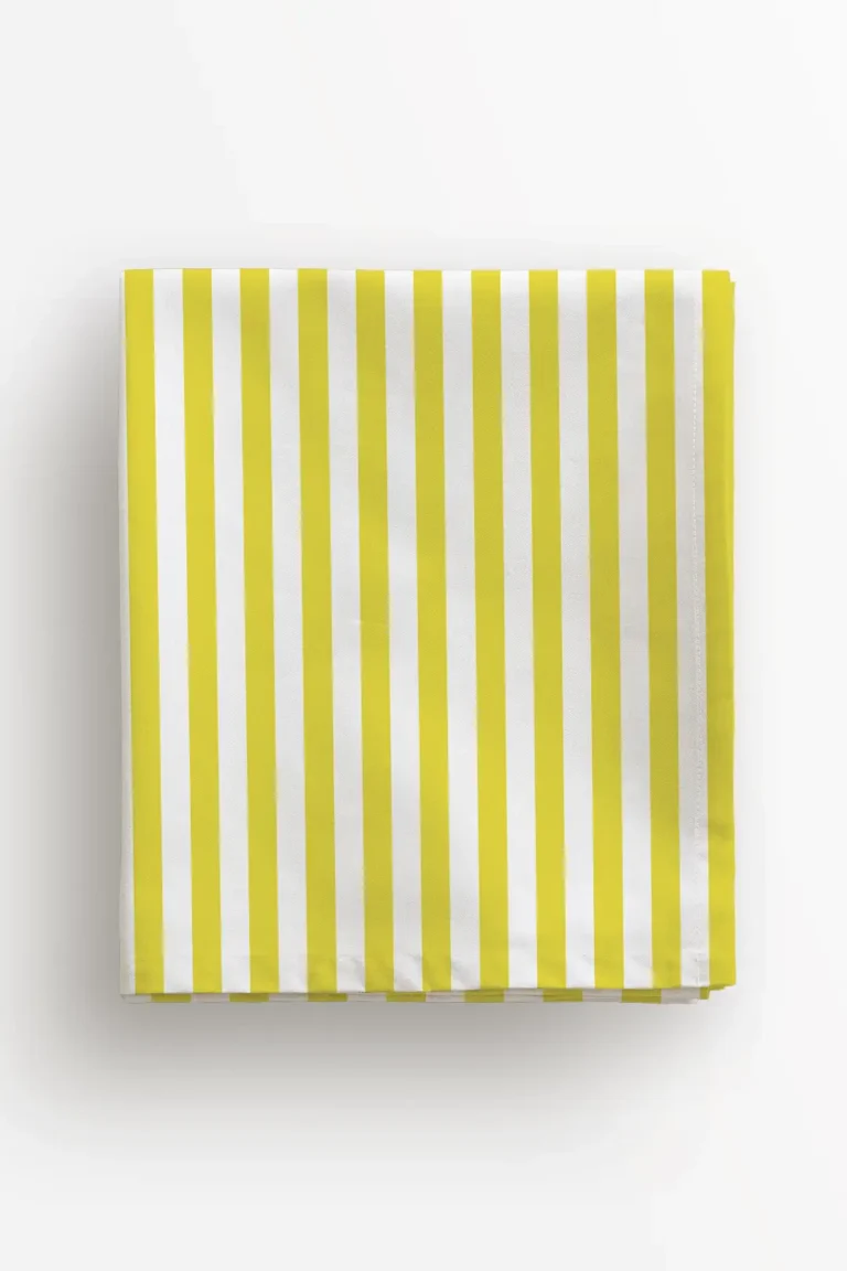 Obrus źółte paski 2 cm 100x100 cm