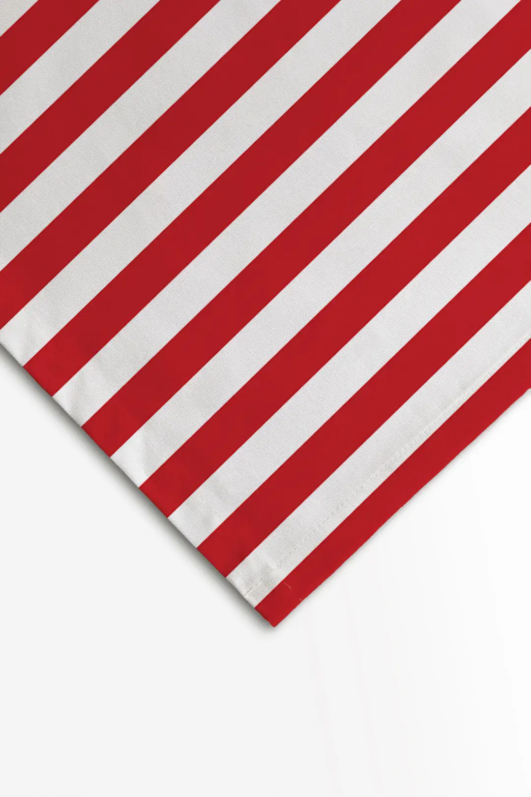 Obrus świąteczny czerwone paski 2 cm 100x100 cm