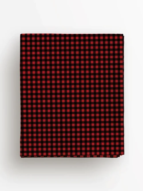 Obrus czarno czerwona kratka 100x100 cm