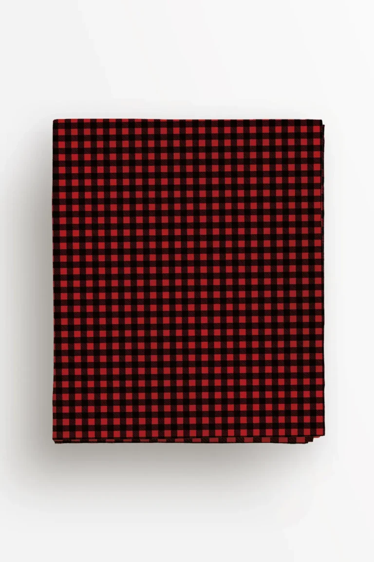 Obrus czarno czerwona kratka 100x100 cm