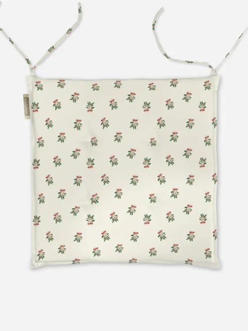 Poduszka świąteczna na krzesło Świąteczna kokardka 40x40 cm