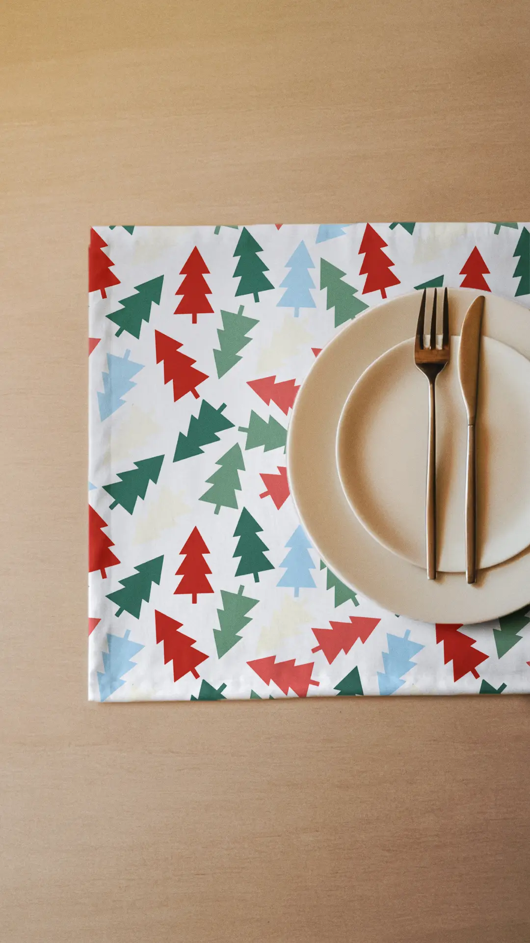 Podkładki świąteczne Kolorowe choinki 35x45 cm