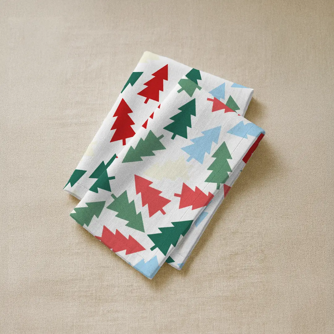 Serwetki świąteczne Kolorowe choinki 40x40 cm