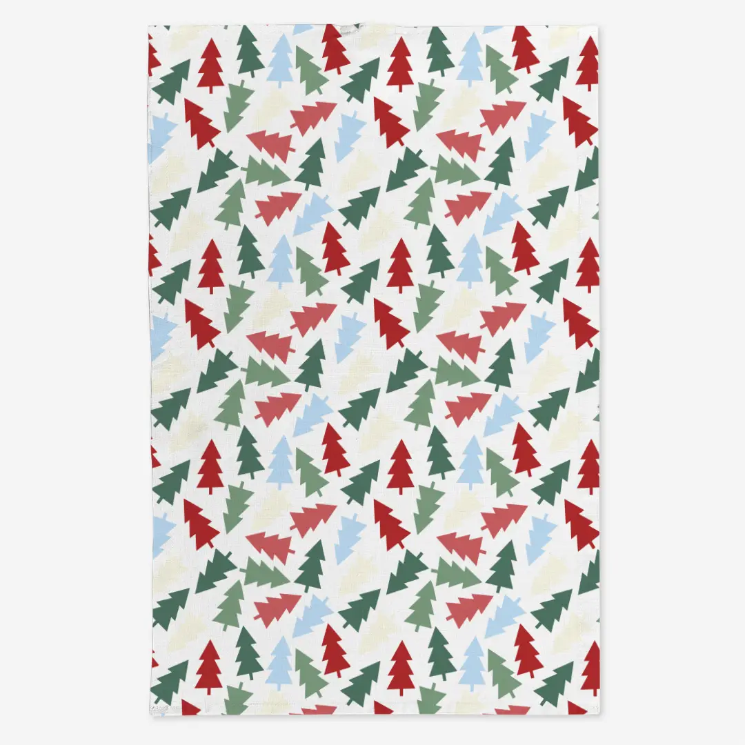 Ręcznik kuchenny Kolorowe choinki 50x70 cm