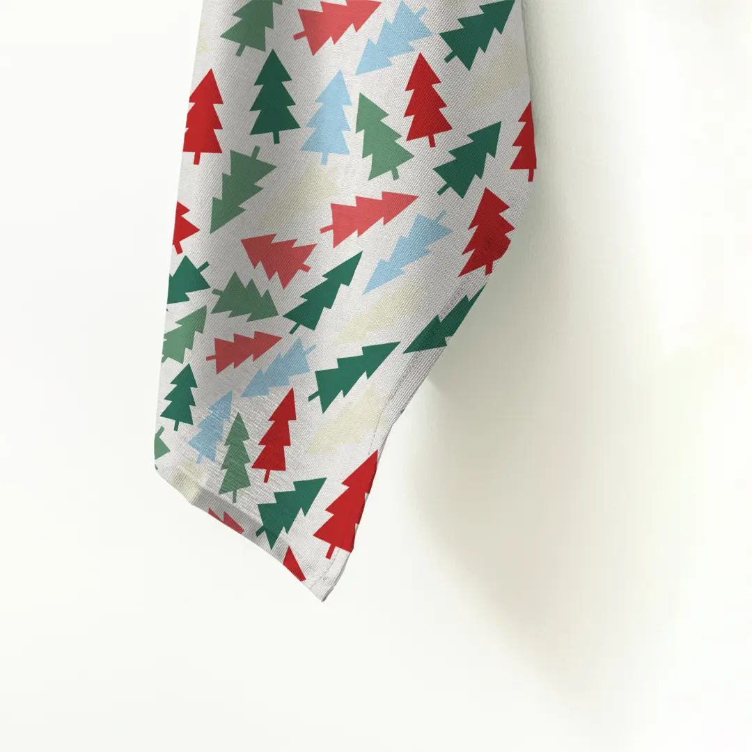 Ręcznik kuchenny Kolorowe choinki 50x70 cm