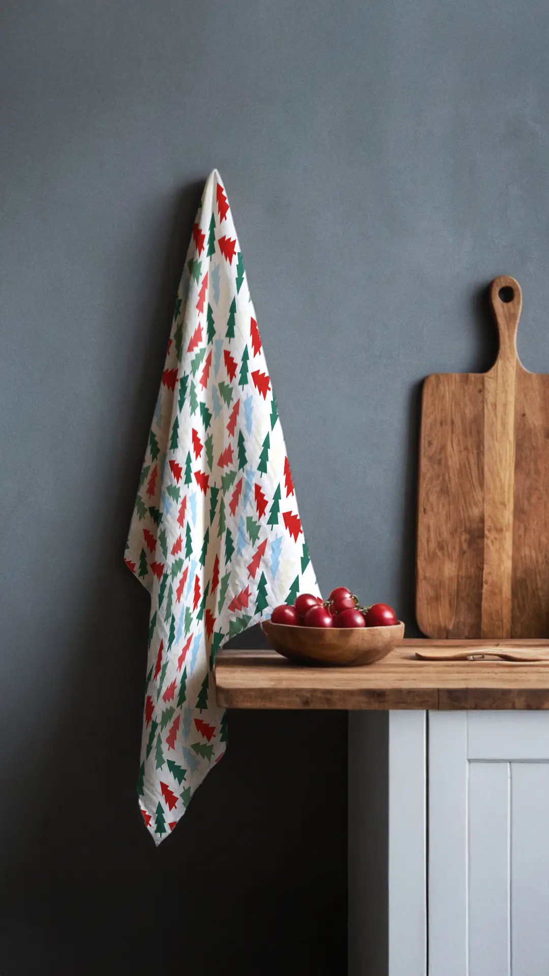 Ręcznik kuchenny Kolorowe choinki 50x70 cm