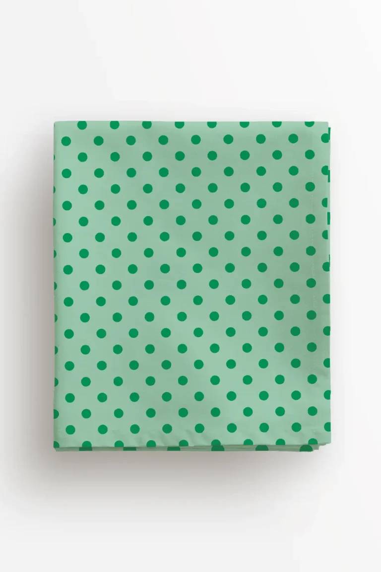 Obrus zielone kropki 100x100 cm