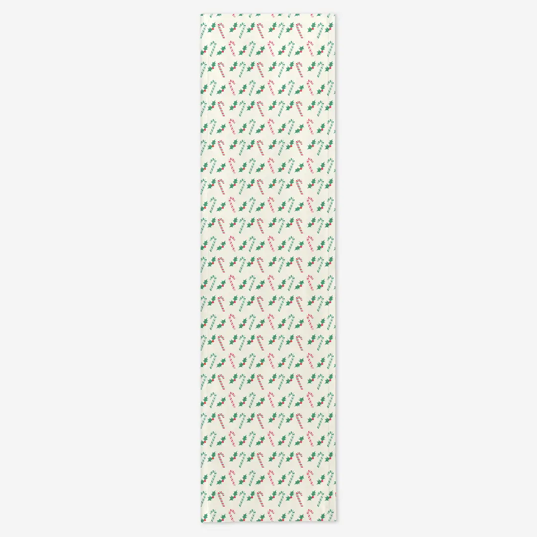 Bieżnik świąteczny Laski świąteczne i jemioła 35x130 cm