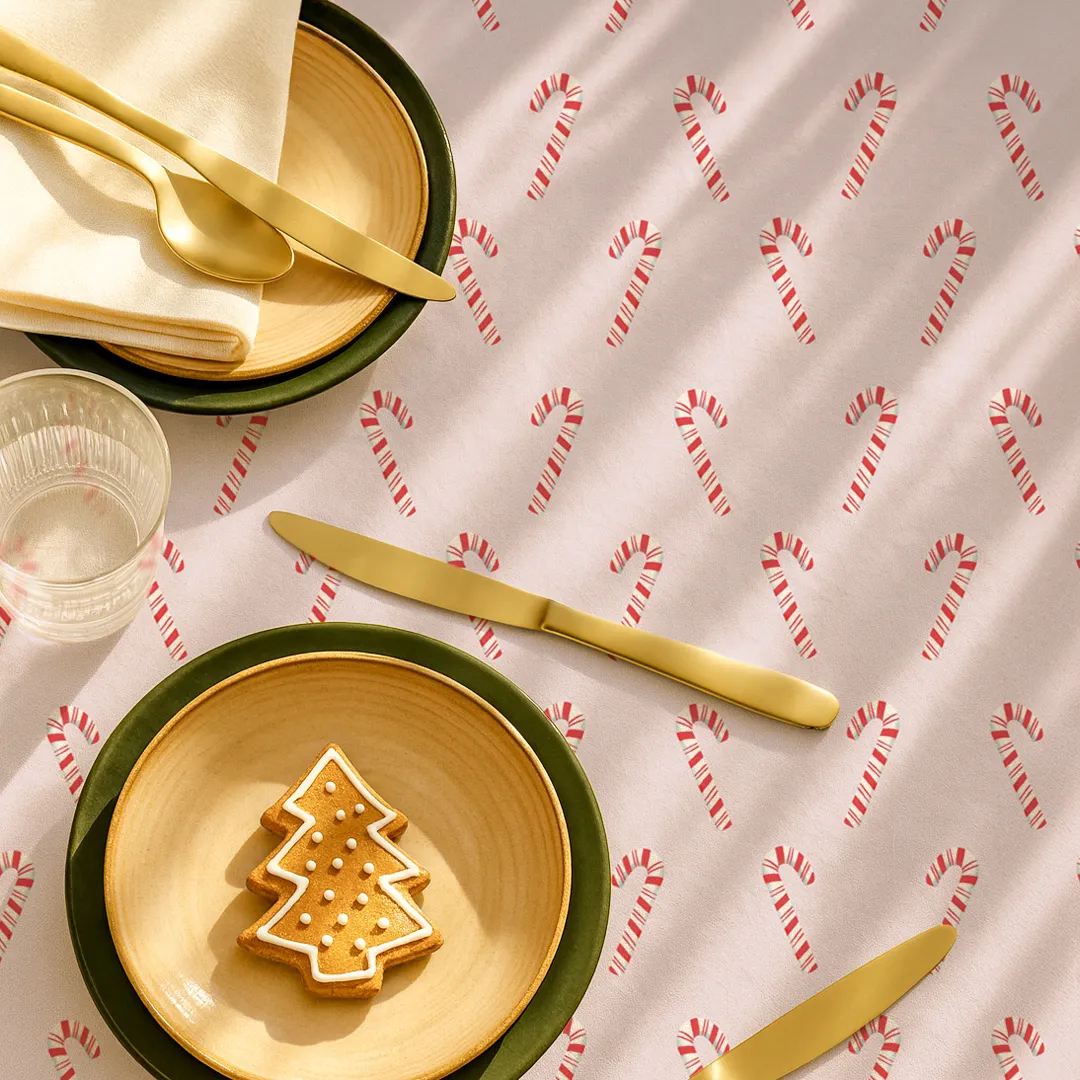 Obrus świąteczny Laski świąteczne róż 35x45 cm