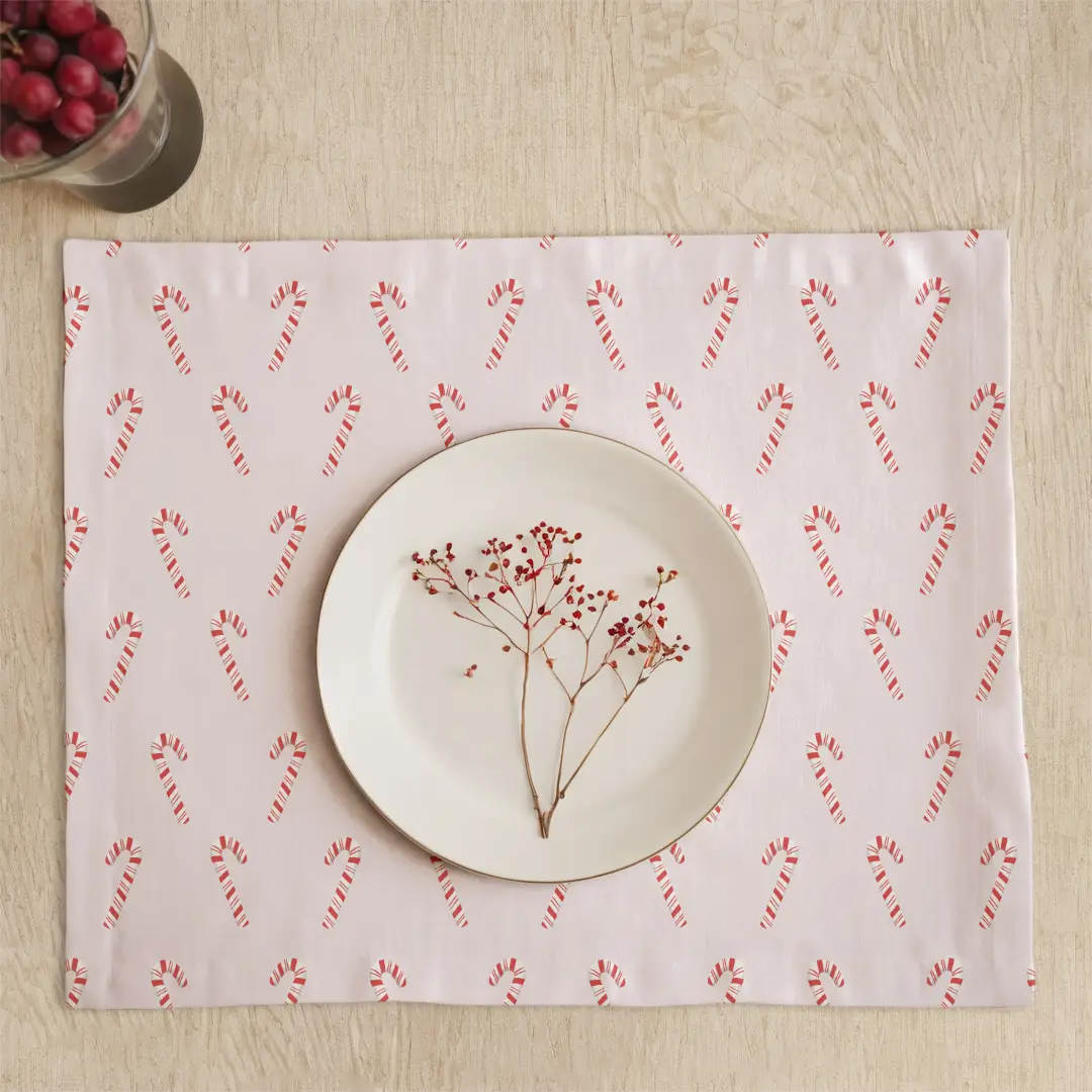 Podkładki świąteczne Laski świąteczne róż 35x45 cm