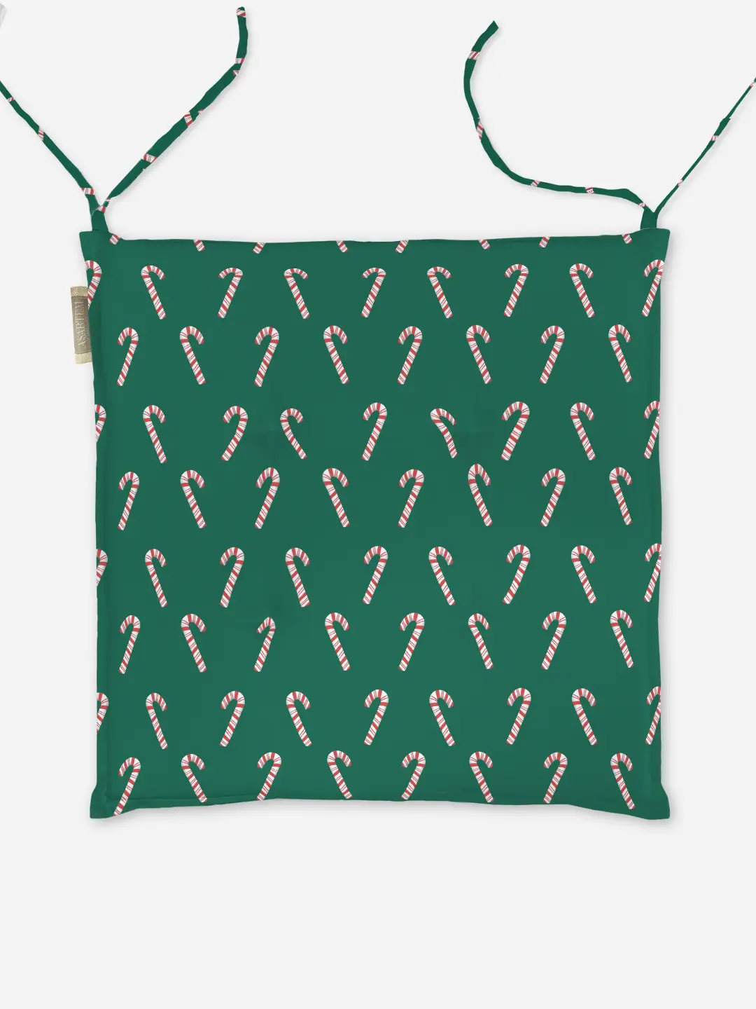Poduszka świąteczna na krzesło Laski świąteczne zieleń 40x40 cm