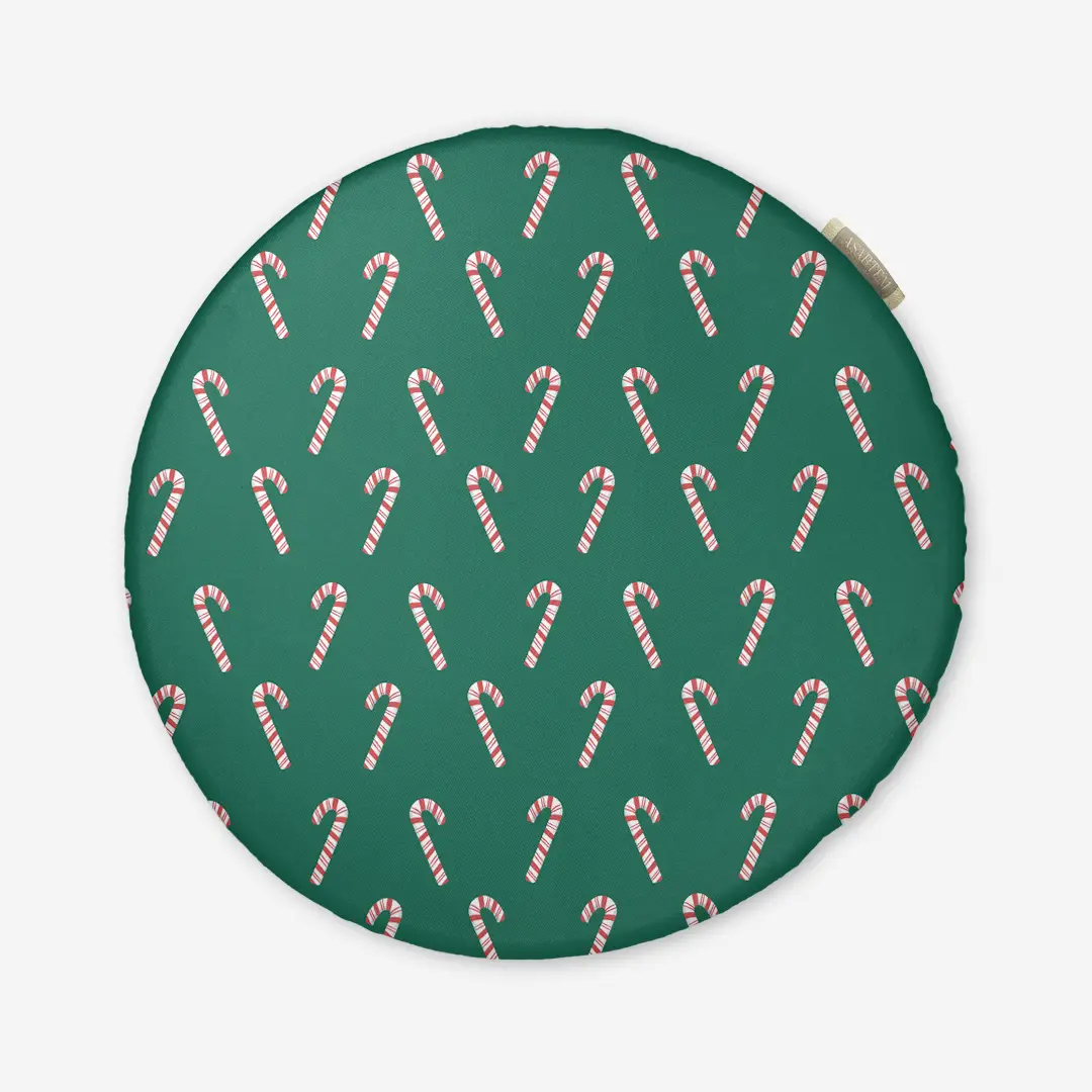 Poduszka świąteczna na krzesło Laski świąteczne zieleń 40x40 cm