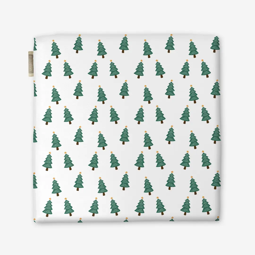 Poduszka świąteczna na krzesło Choinki 40x40 cm