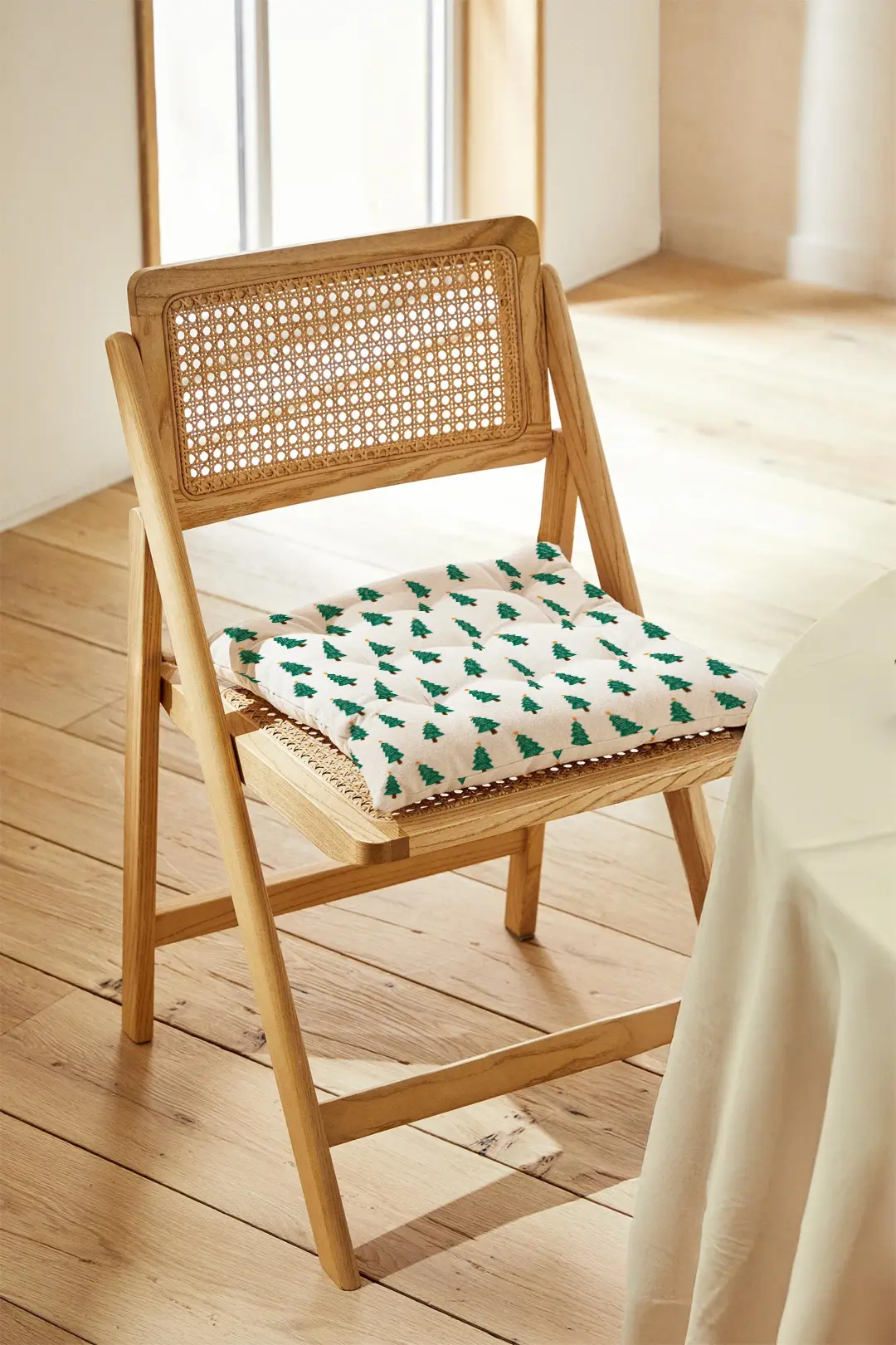 Poduszka świąteczna na krzesło Choinki 40x40 cm