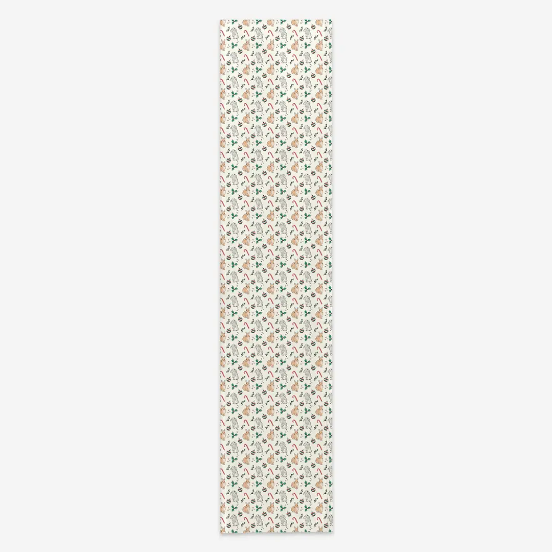 Bieżnik świąteczny Akwarelowe króliczki świąteczne 40x180 cm