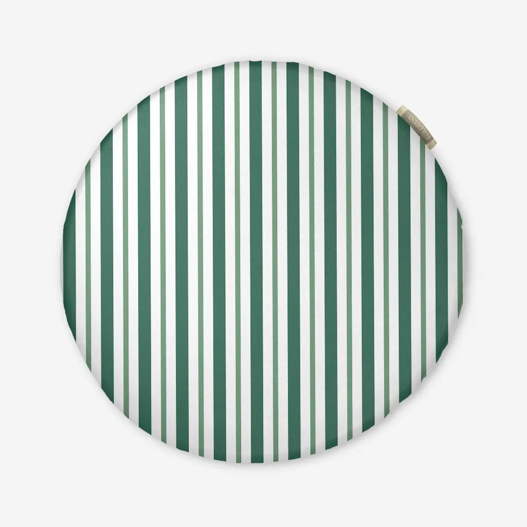 Poduszka świąteczna na krzesło klasyczne zielone świąteczne paski 40x40 cm