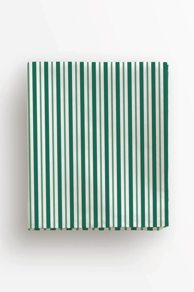 Obrus świąteczny klasyczne zielone świąteczne paski 100x100 cm