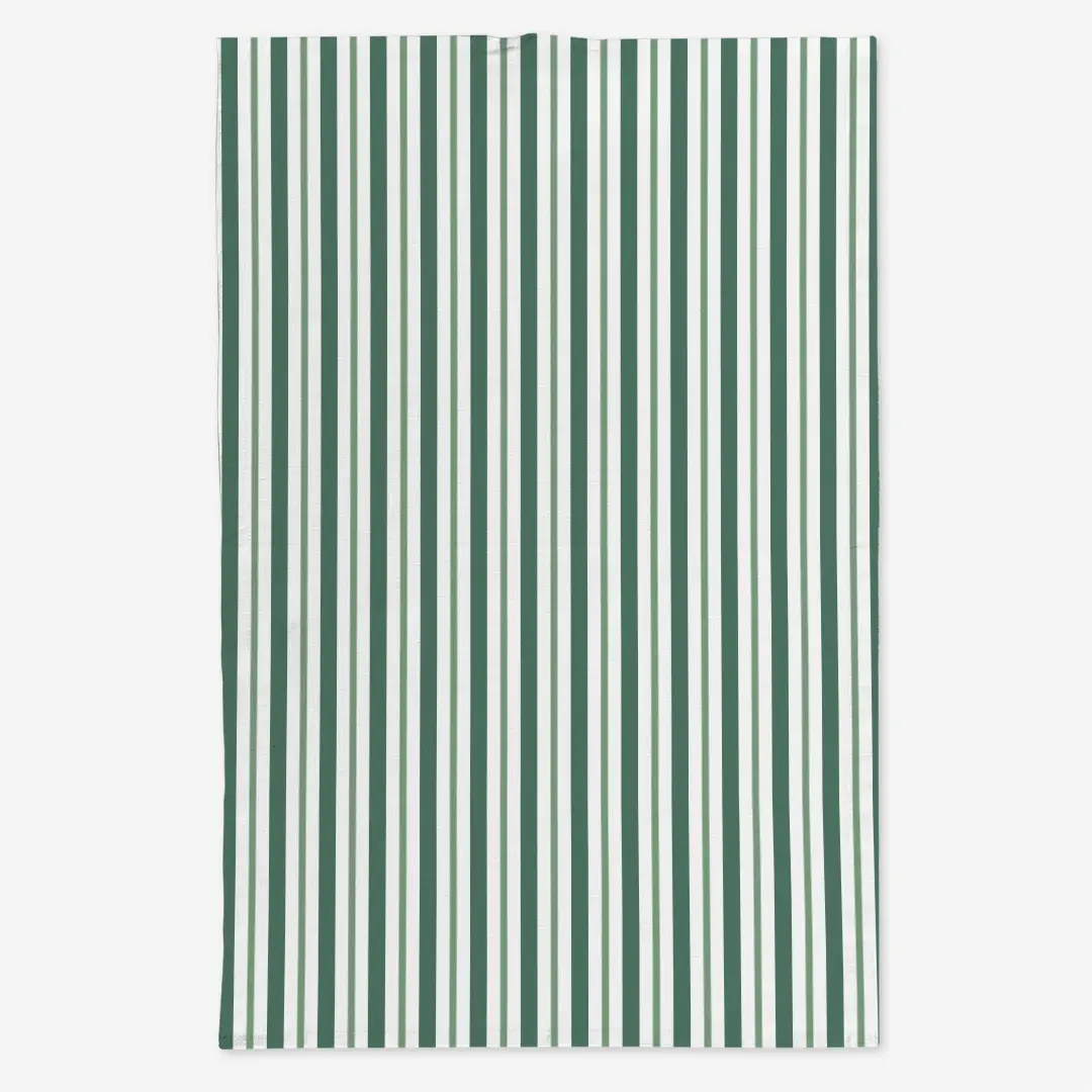 Ręcznik kuchenny klasyczne zielone świąteczne paski 50x70 cm